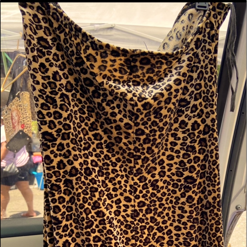 Rhapsody-Leopard Soft Tube-Type Dress W/Side Slits